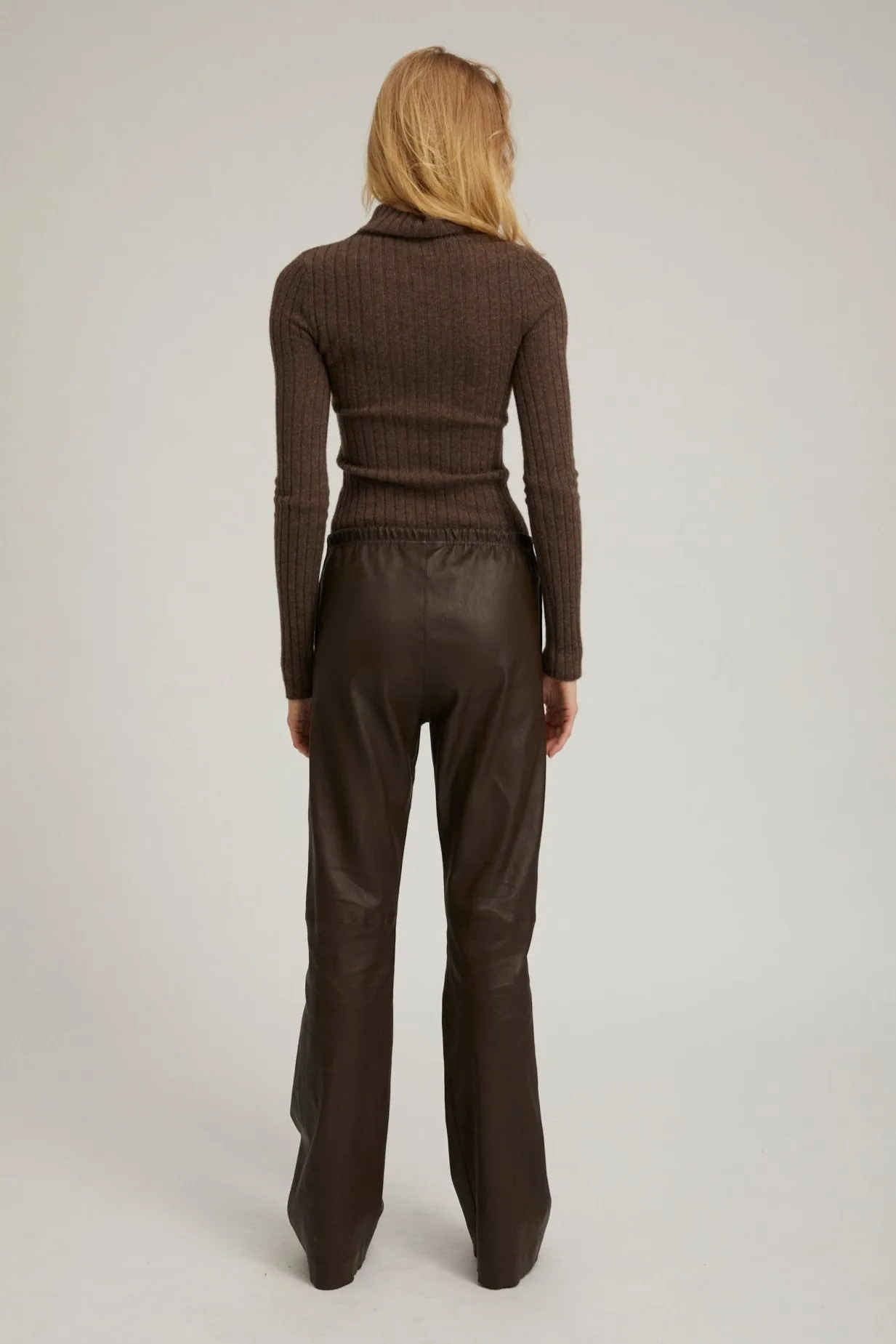 Americano Leather Straight Leg Pants