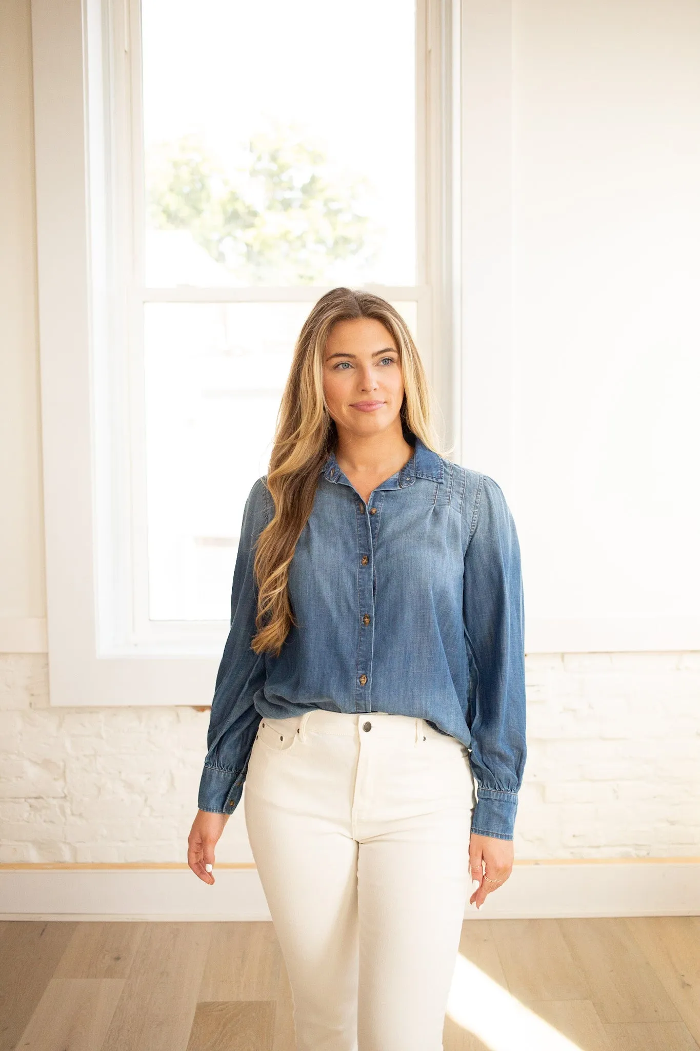 Bella Dahl Pin Tucked Button Down