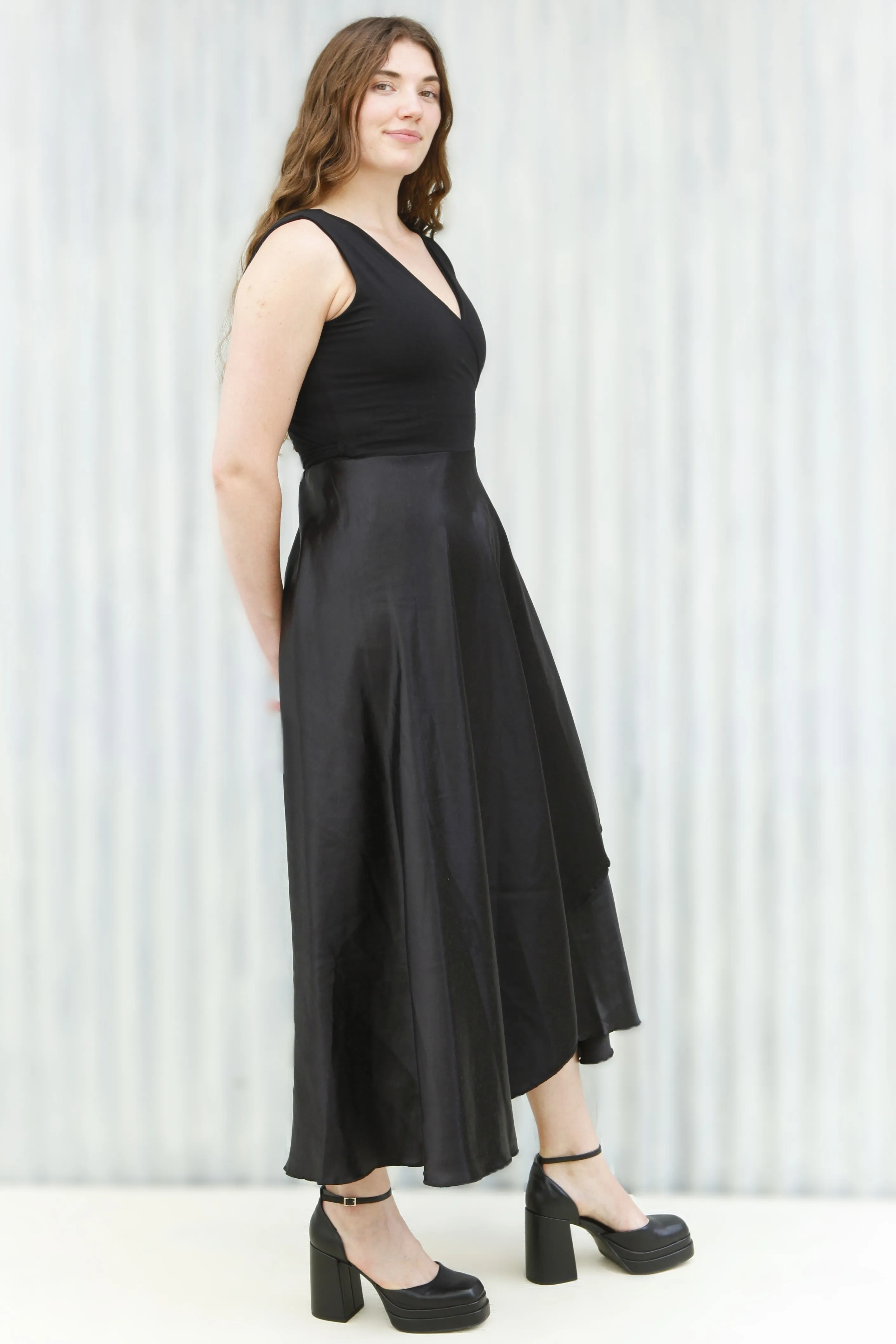 Black Victoria Wrap Dress