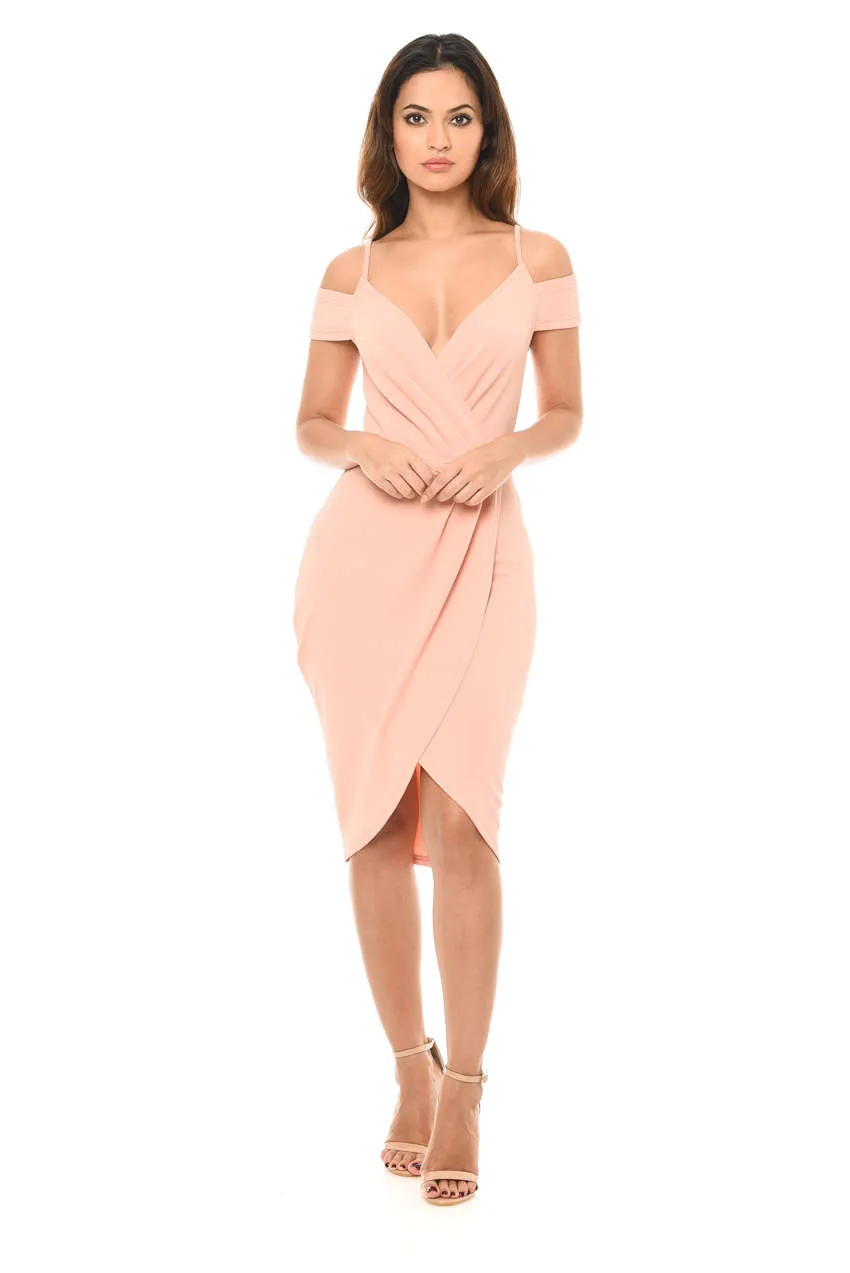 Blush Wrap Around Dress