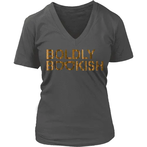 Boldly bookish V-neck