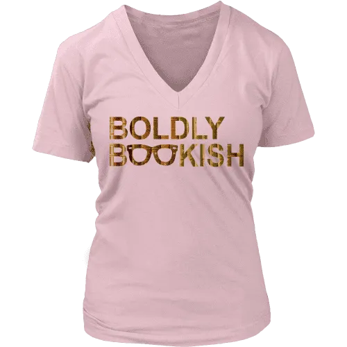 Boldly bookish V-neck