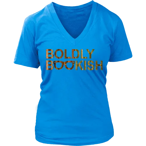 Boldly bookish V-neck