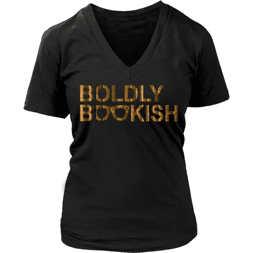 Boldly bookish V-neck