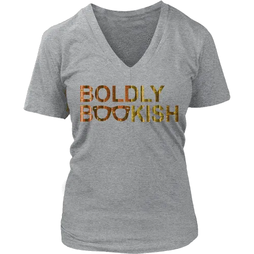 Boldly bookish V-neck