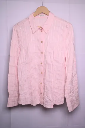 Bonita Peach Button-Down Blouse