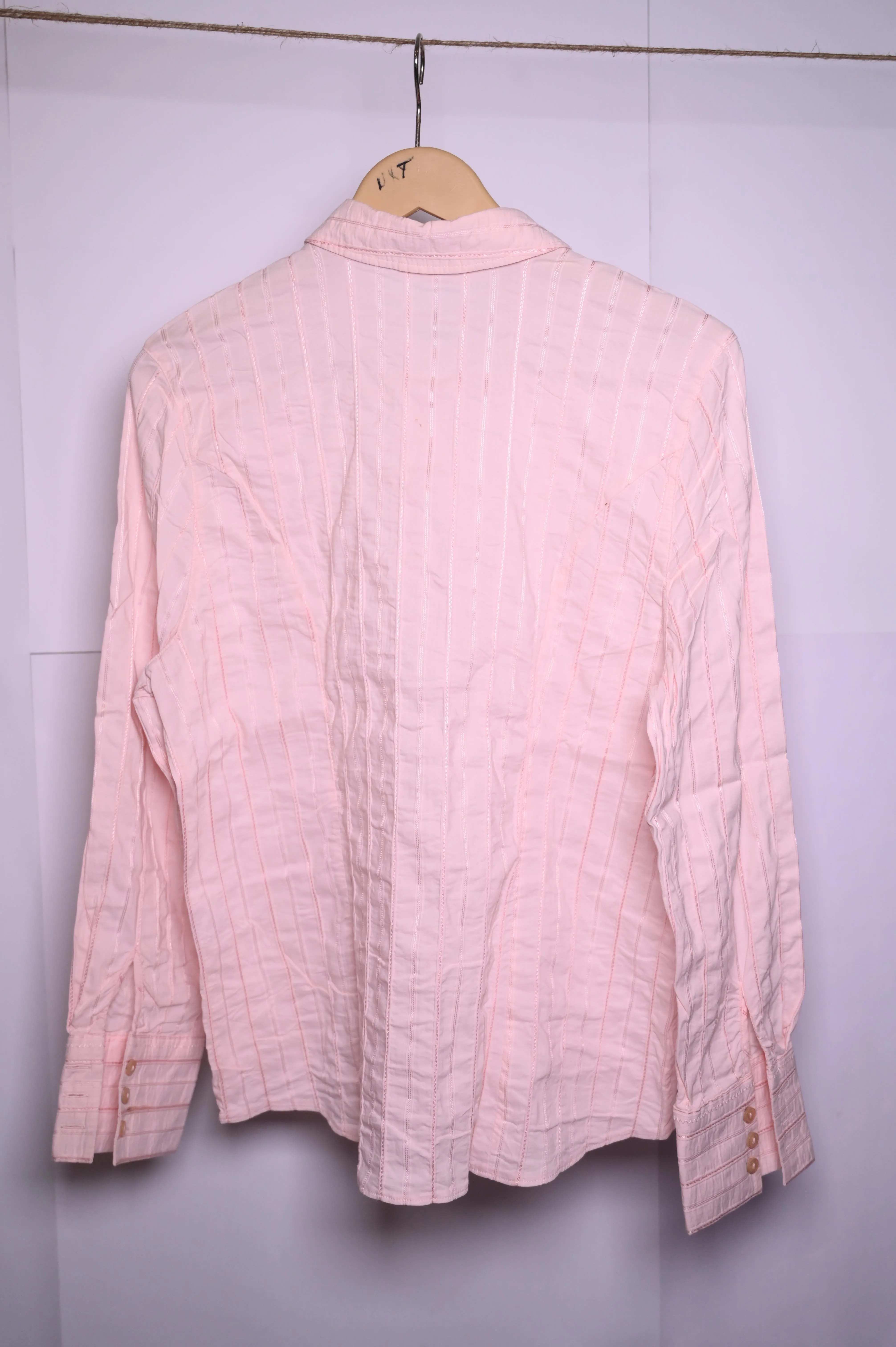 Bonita Peach Button-Down Blouse