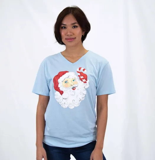 Candy Can Santa V-Neck