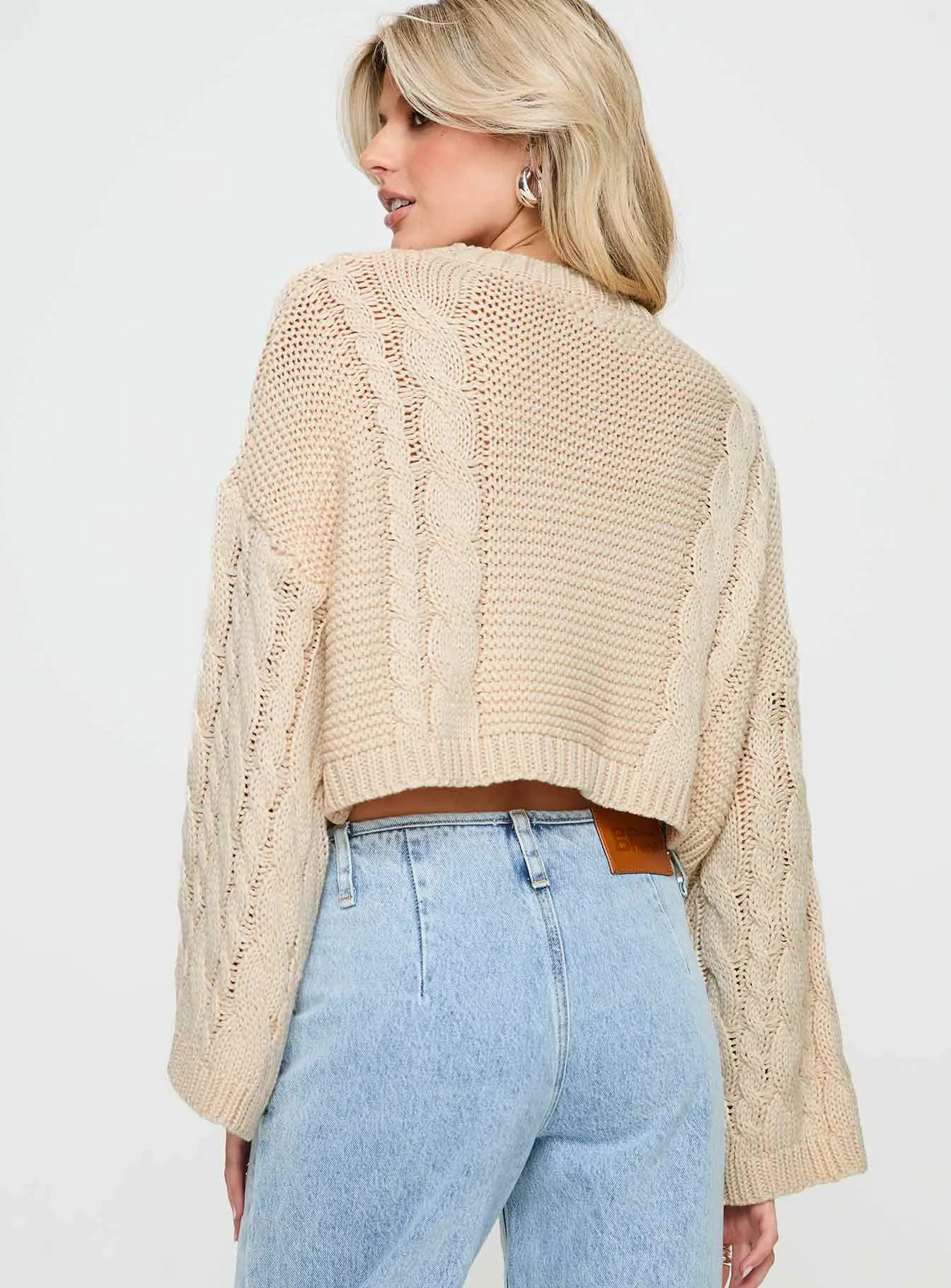 Charel Cable Knit Sweater Beige