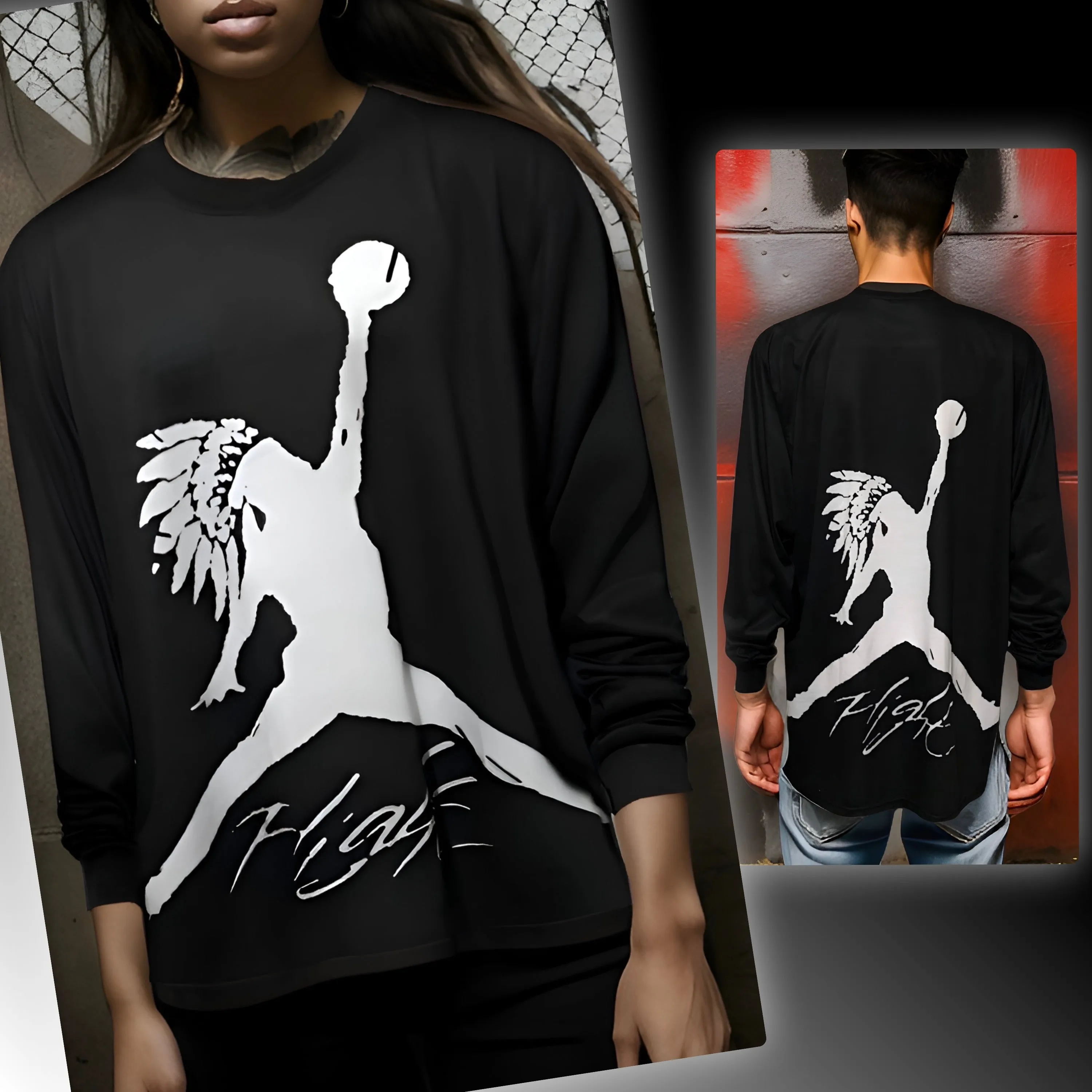 ^CHIEF FLIGHT^ LONG SLEEVE TEES (SUBLIMATED)