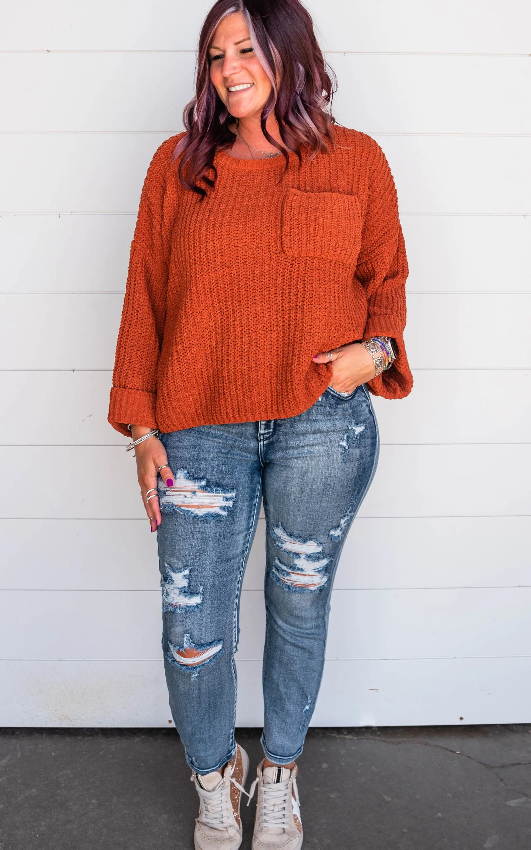 Chunky Knit Boxy Sweater - Final Sale