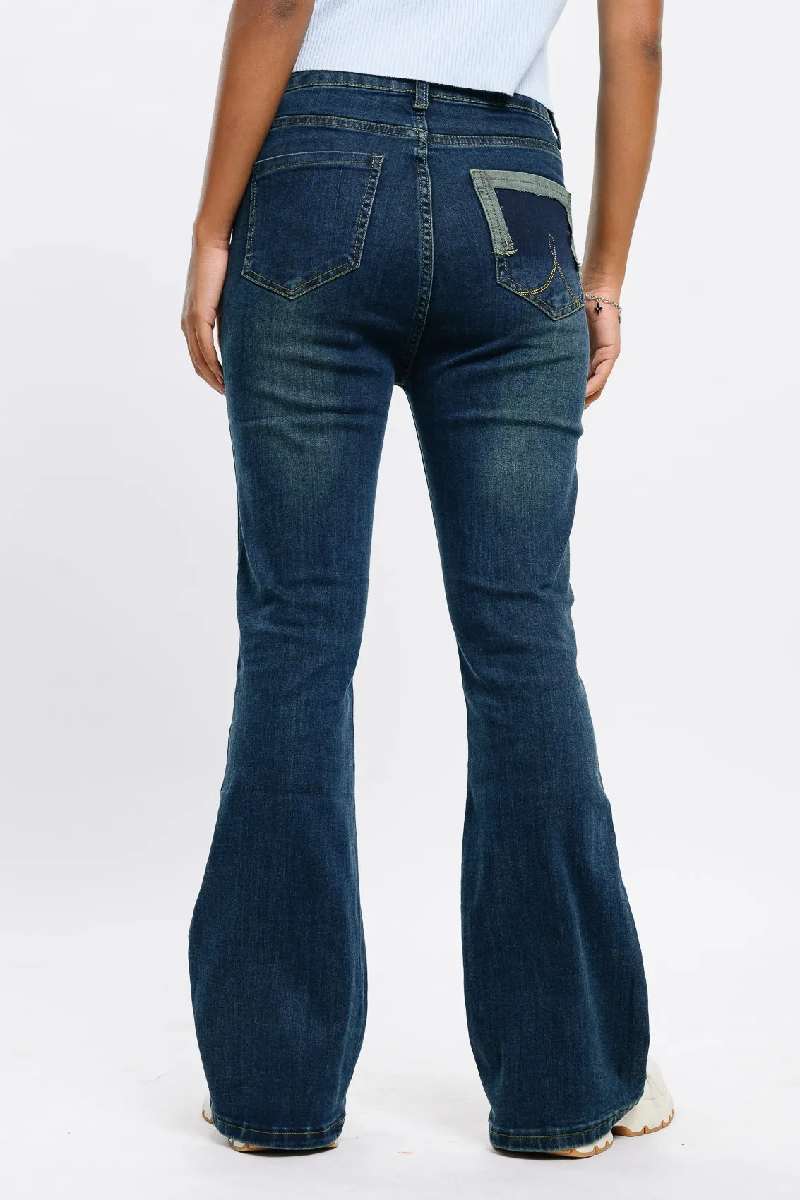 Dark Blue Denim Bootcut Jeans