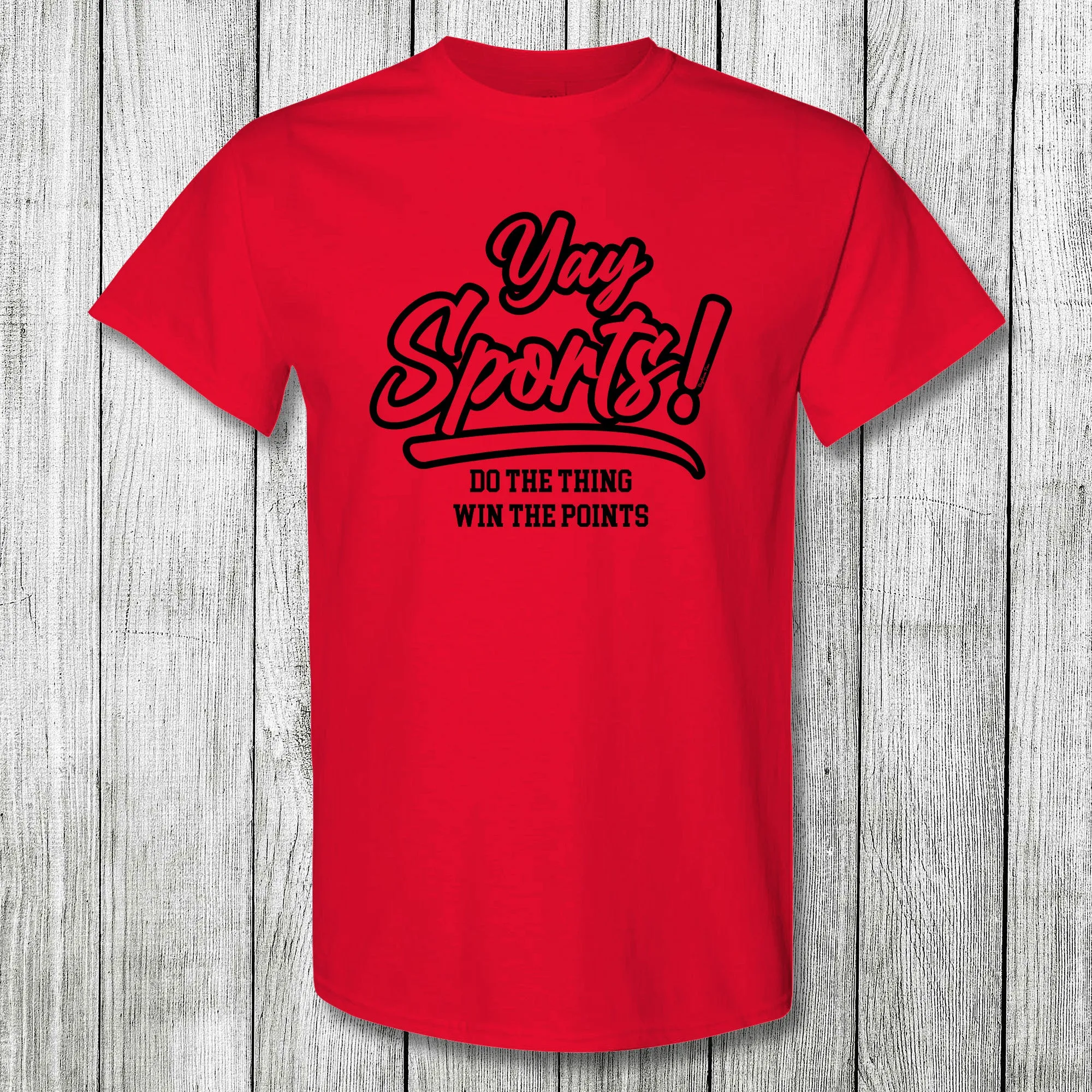 Daydream Tees Yay Sports! Red