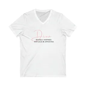 DIVA Jersey Short Sleeve V-Neck Tee