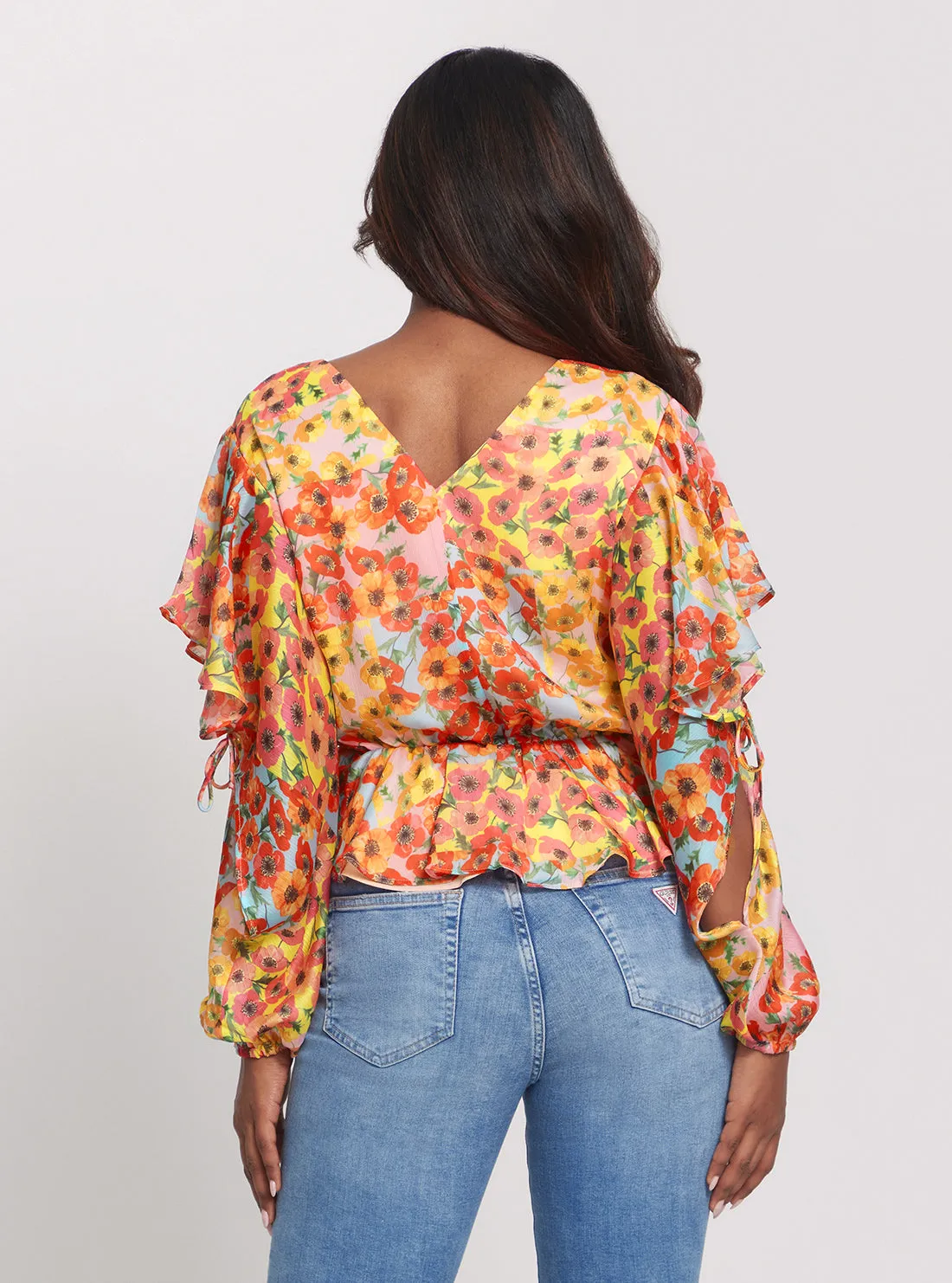 Eco Floral Print Saskika Drapy Top