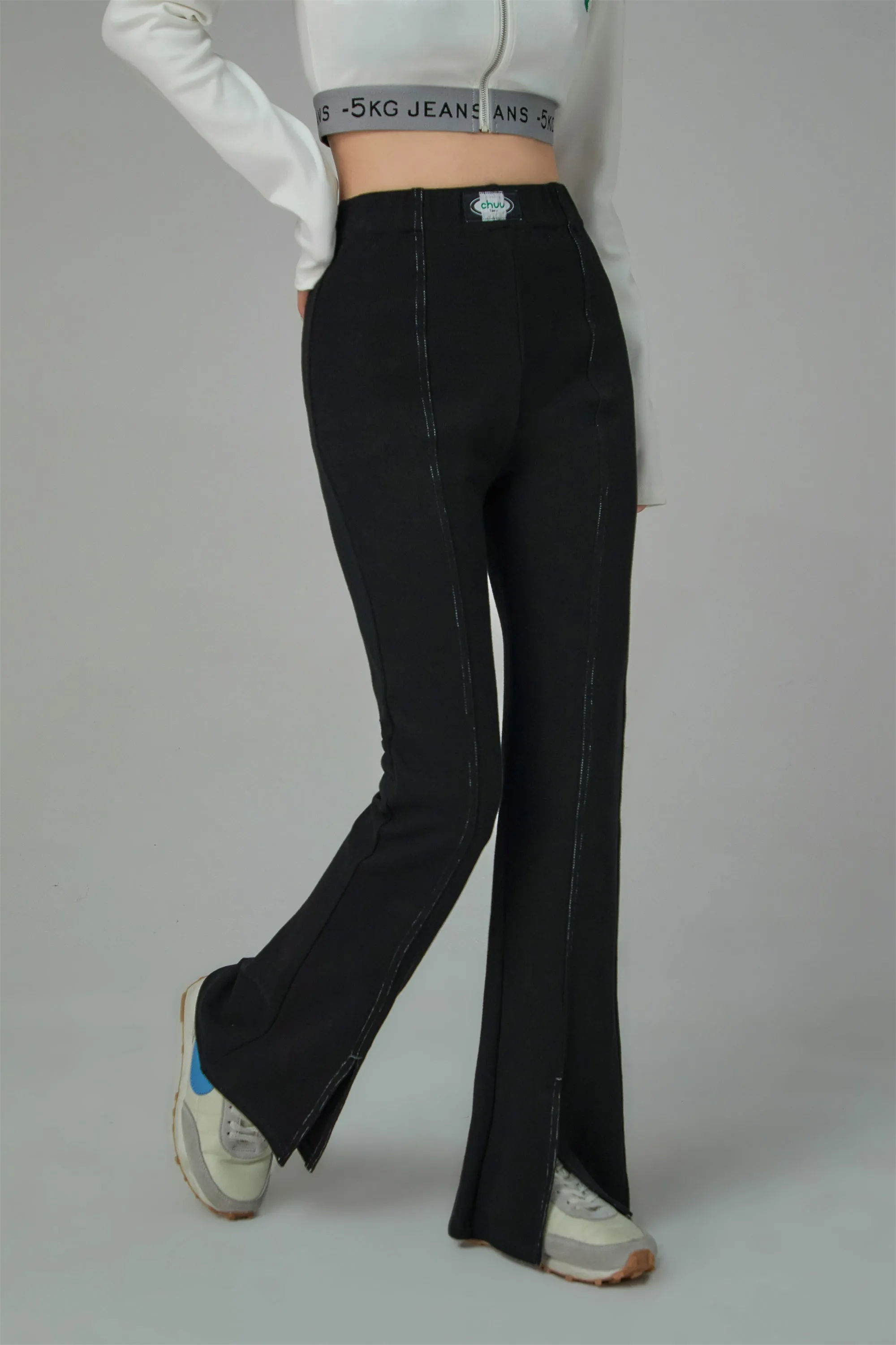 Front Slit Bootcut Sport Pants