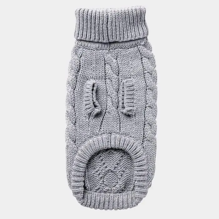 GF Pet Chalet Sweater Grey For Dogs