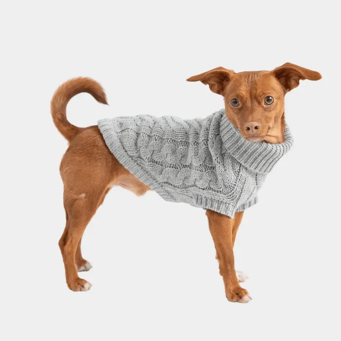 GF Pet Chalet Sweater Grey For Dogs