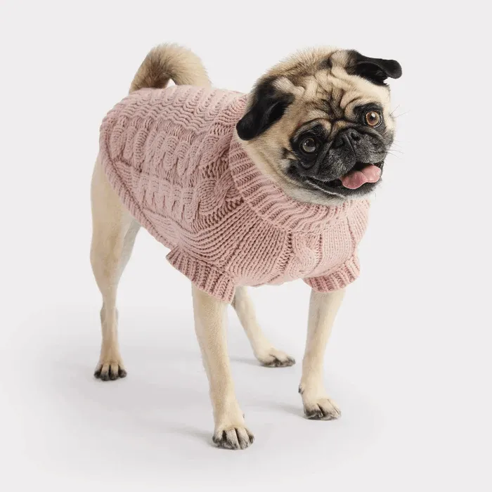 GF Pet Chalet Sweater Pink For Dogs