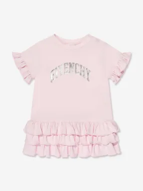 Givenchy Baby Girls Logo Print Dress in Pink