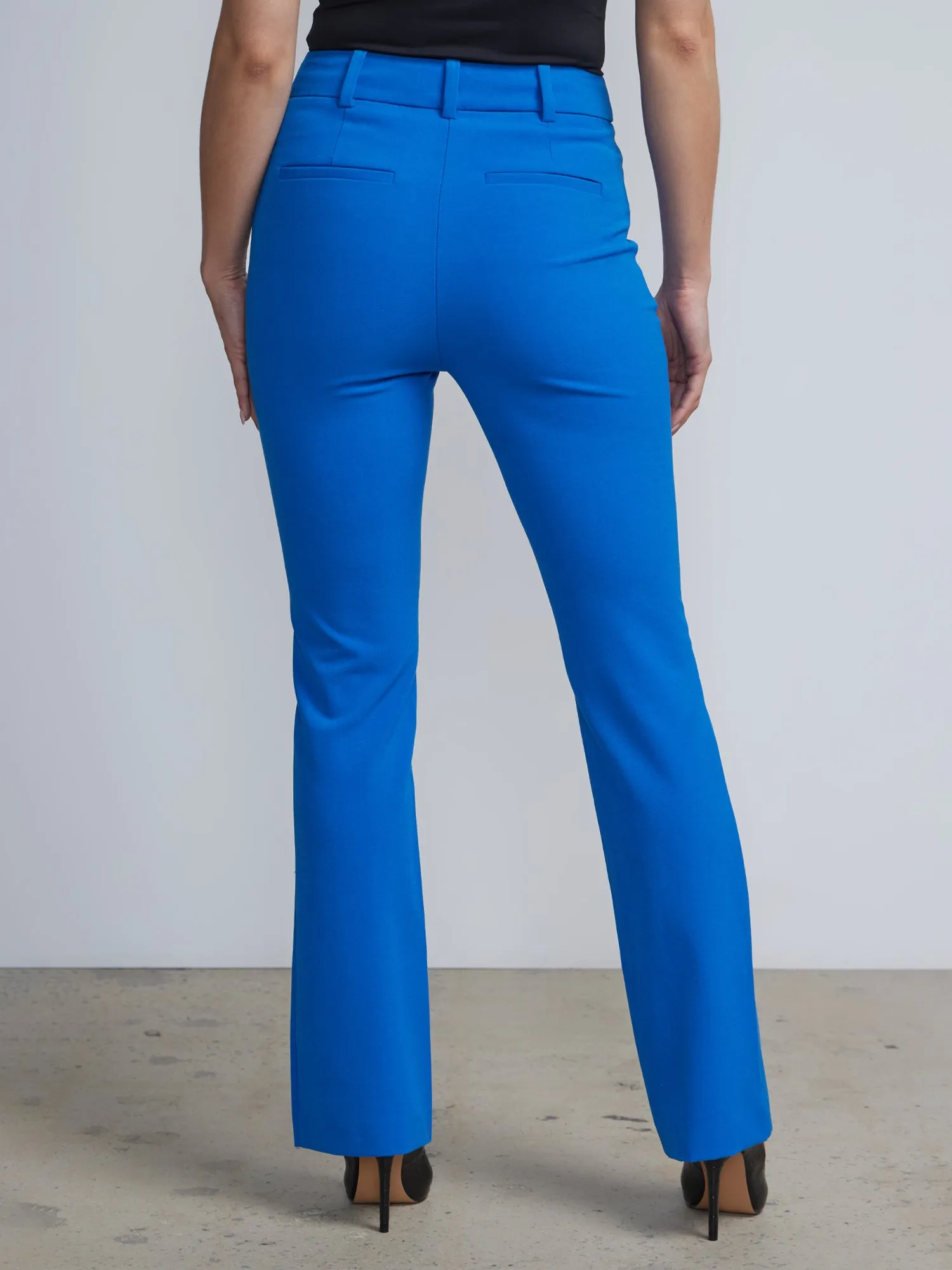 High-Waisted Pintuck Bootcut Pant - Essential Stretch