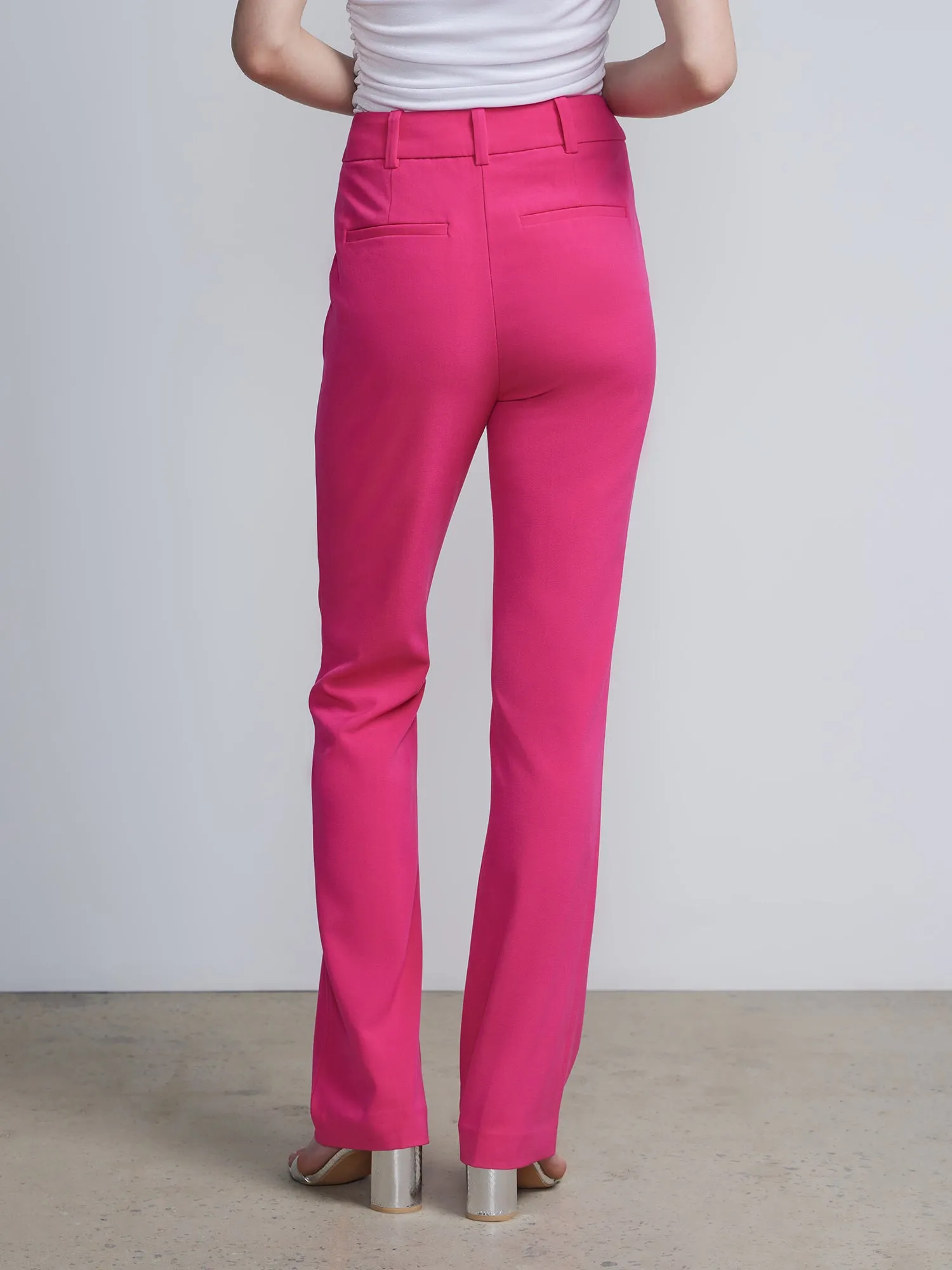 High-Waisted Pintuck Bootcut Pant - Essential Stretch