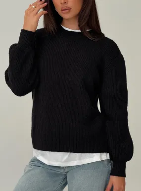 Hot Cocoa Knit Sweater Black