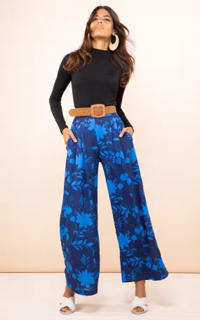 Joey Palazzo Trousers in Silhouette Dark Blue