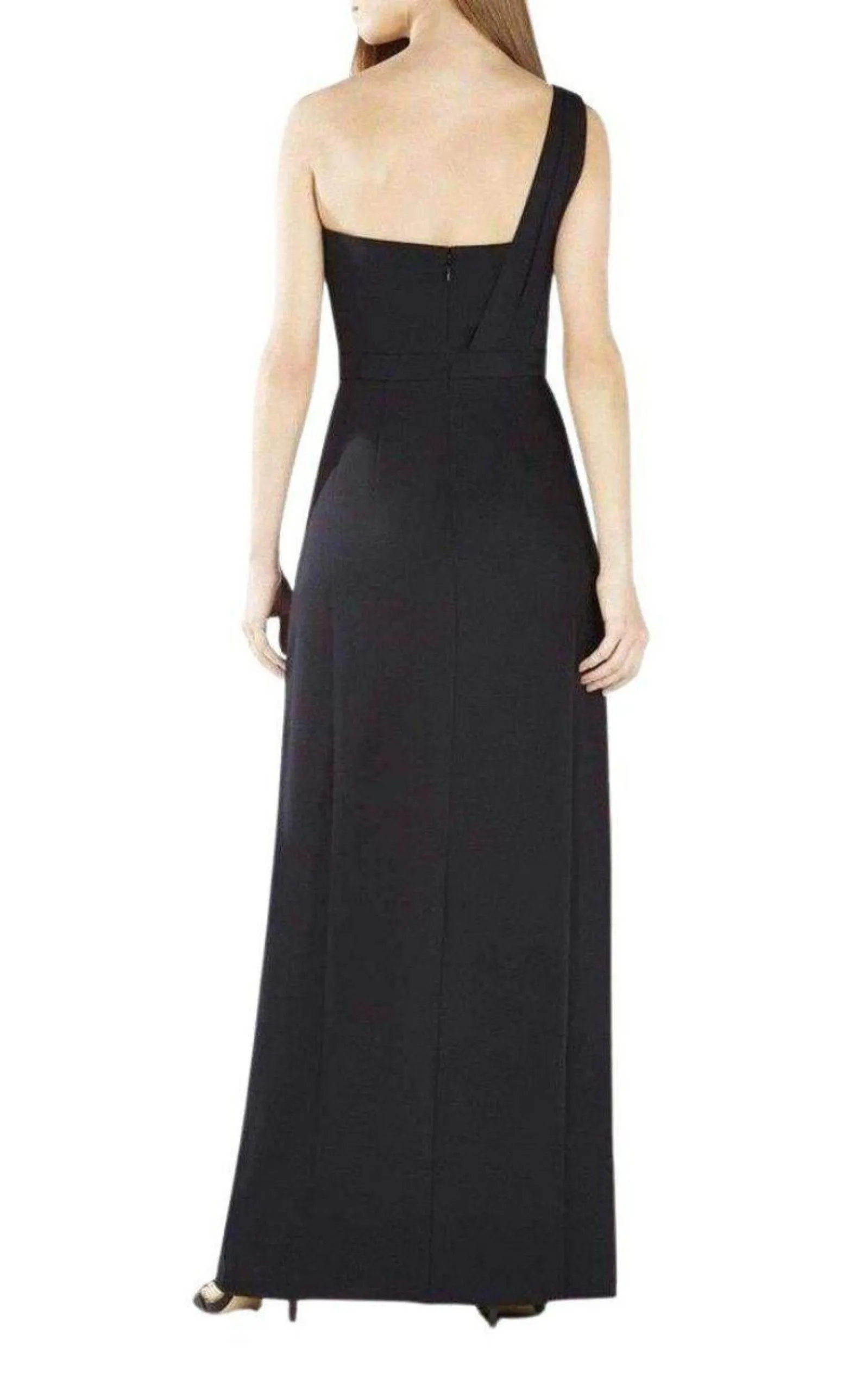 Kristine One-Shoulder Peplum Gown