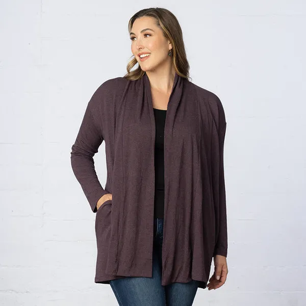 Longline Cardigan with Back Yoke - Sale!