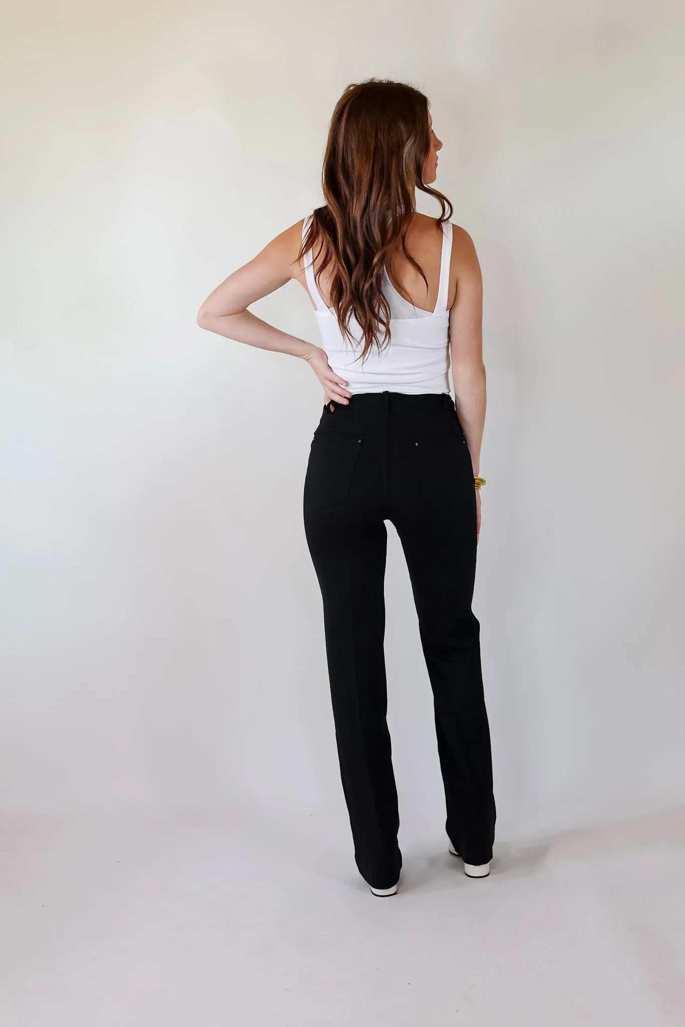 Lyssé | Ponte Baby Bootcut Pants in Black