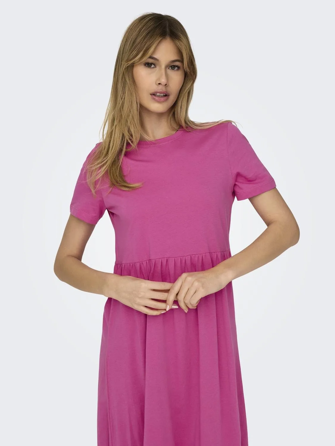 May Life Peplum Dress - Raspberry Rose