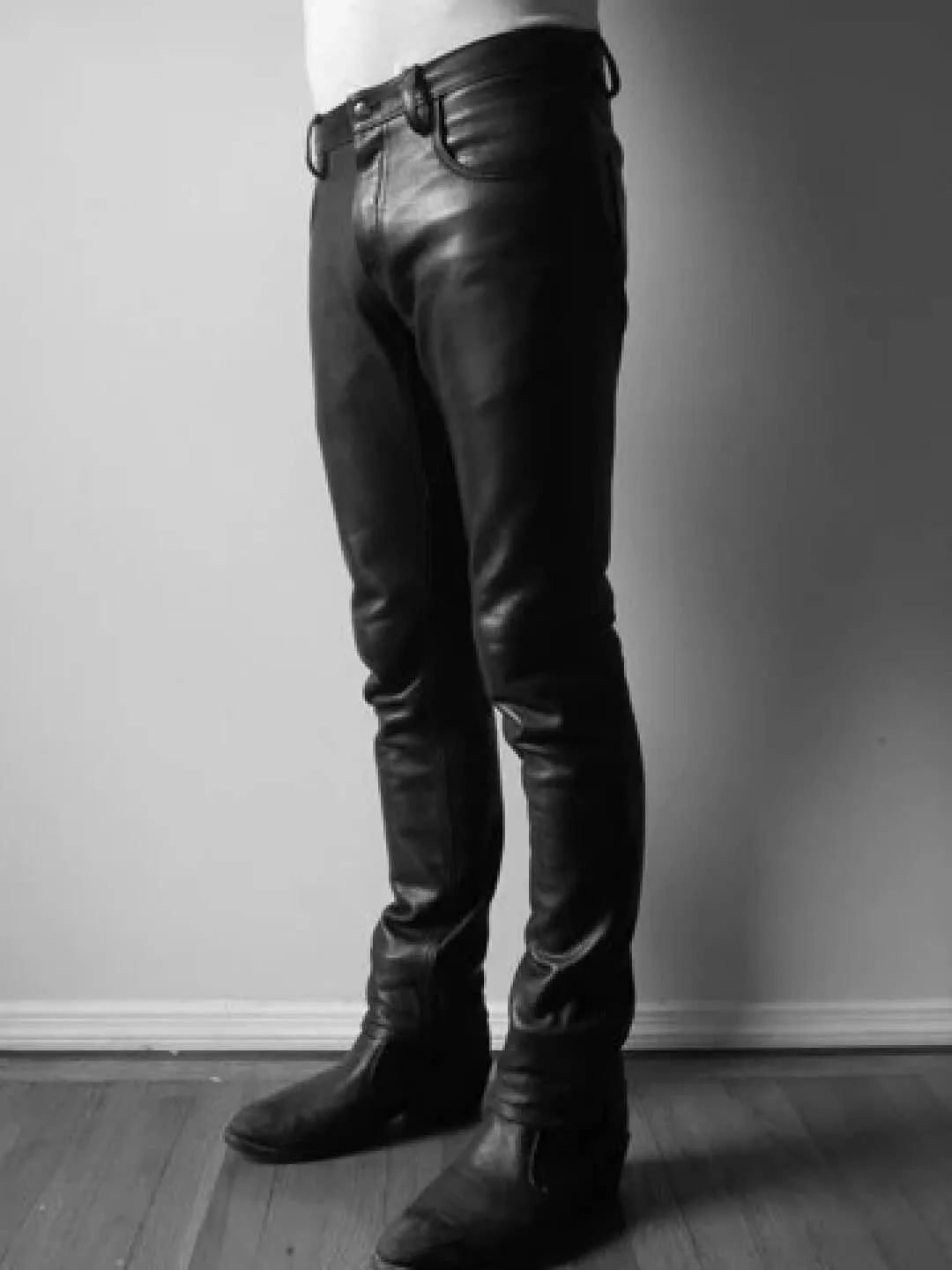 Men's Premium Lightweight Genuine Black Leather Pants