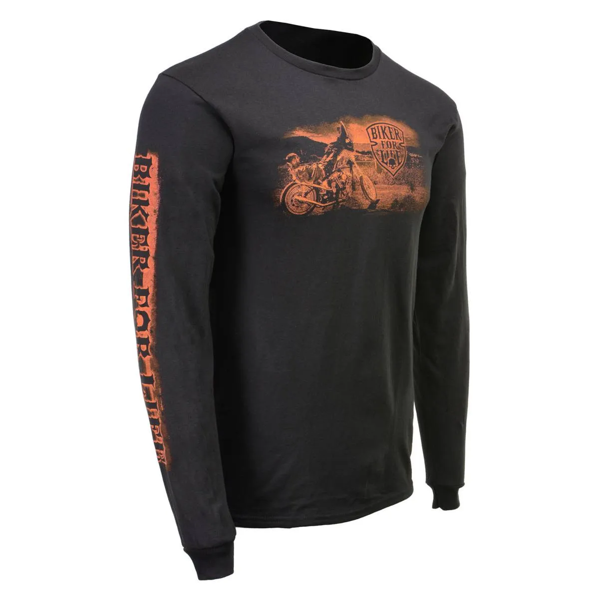 Milwaukee Leather MPMH117006 Men’s ‘Coolin’ Long Sleeve Black T-Shirt