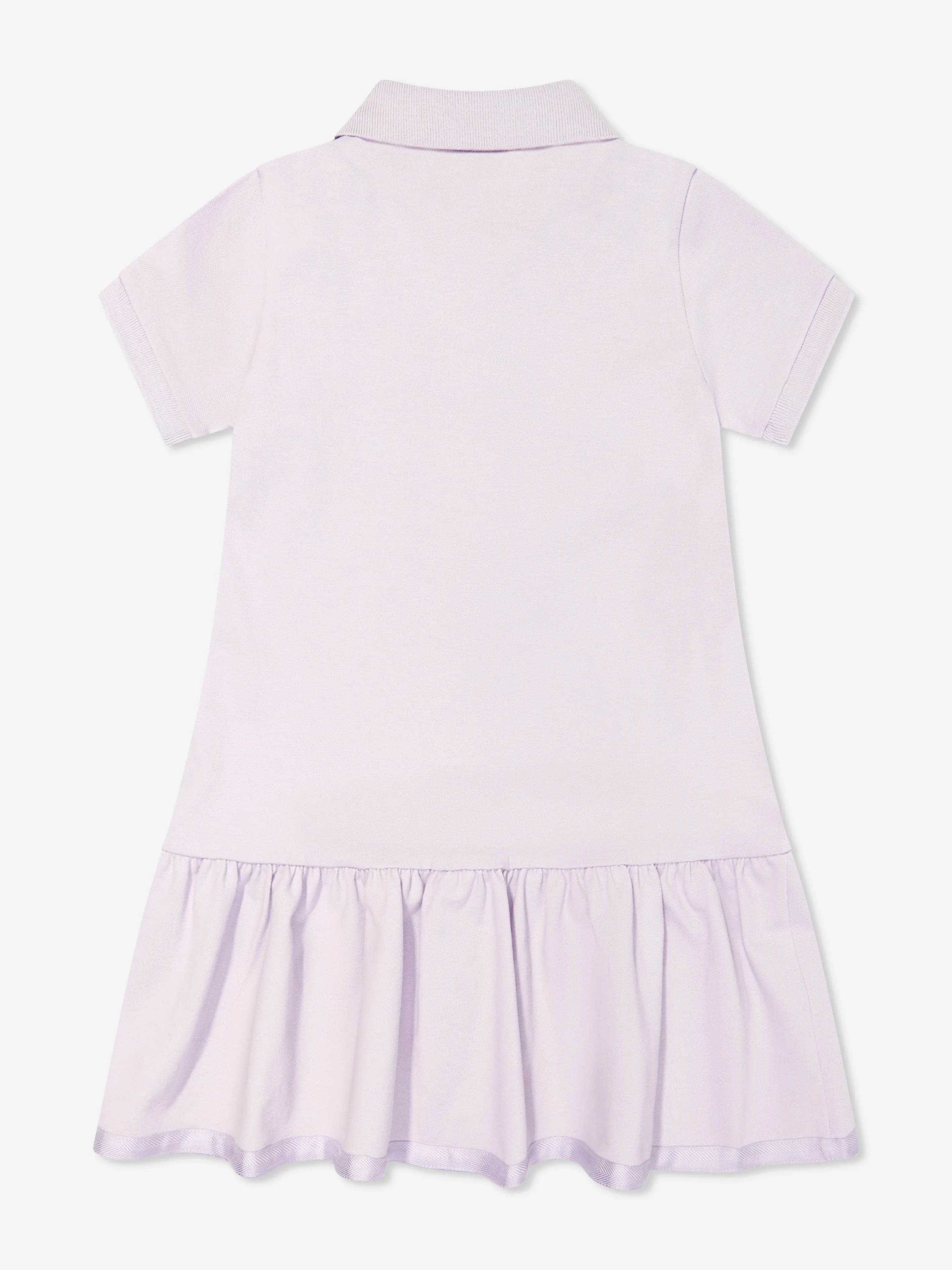 Moncler Enfant Girls Logo Polo Dress in Purple