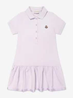 Moncler Enfant Girls Logo Polo Dress in Purple