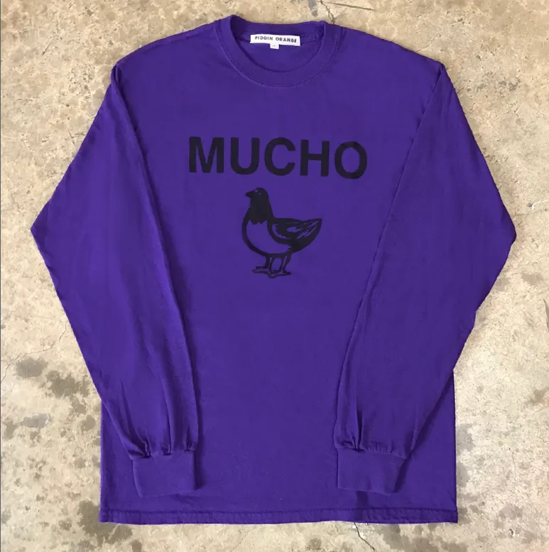 Mucho Aloha Front & Back Print Long-Sleeve Tee