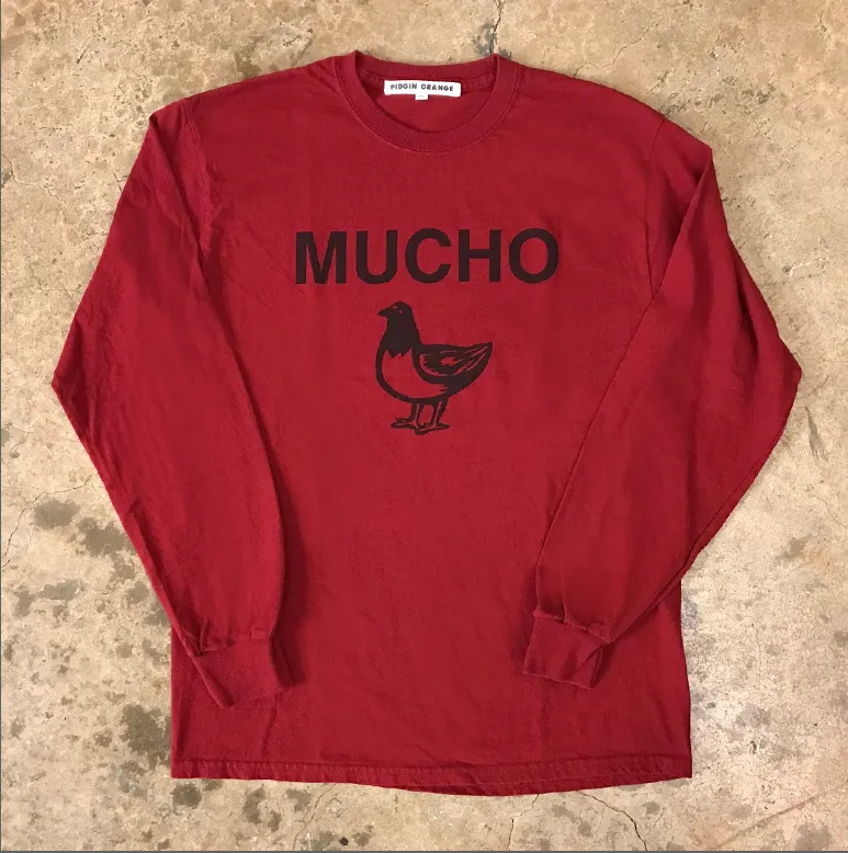 Mucho Aloha Front & Back Print Long-Sleeve Tee