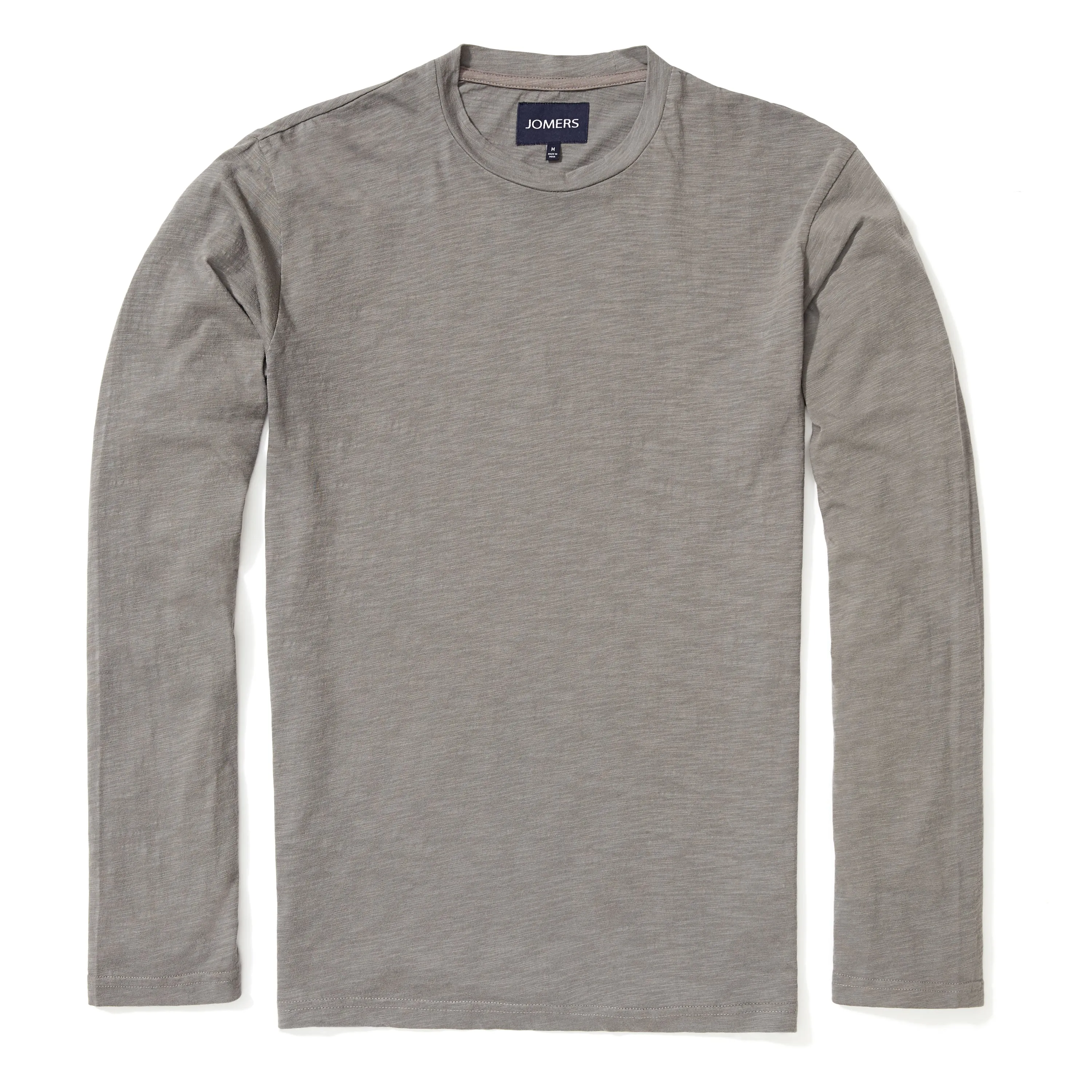 Pima Slub Long Sleeve Tee - Gray