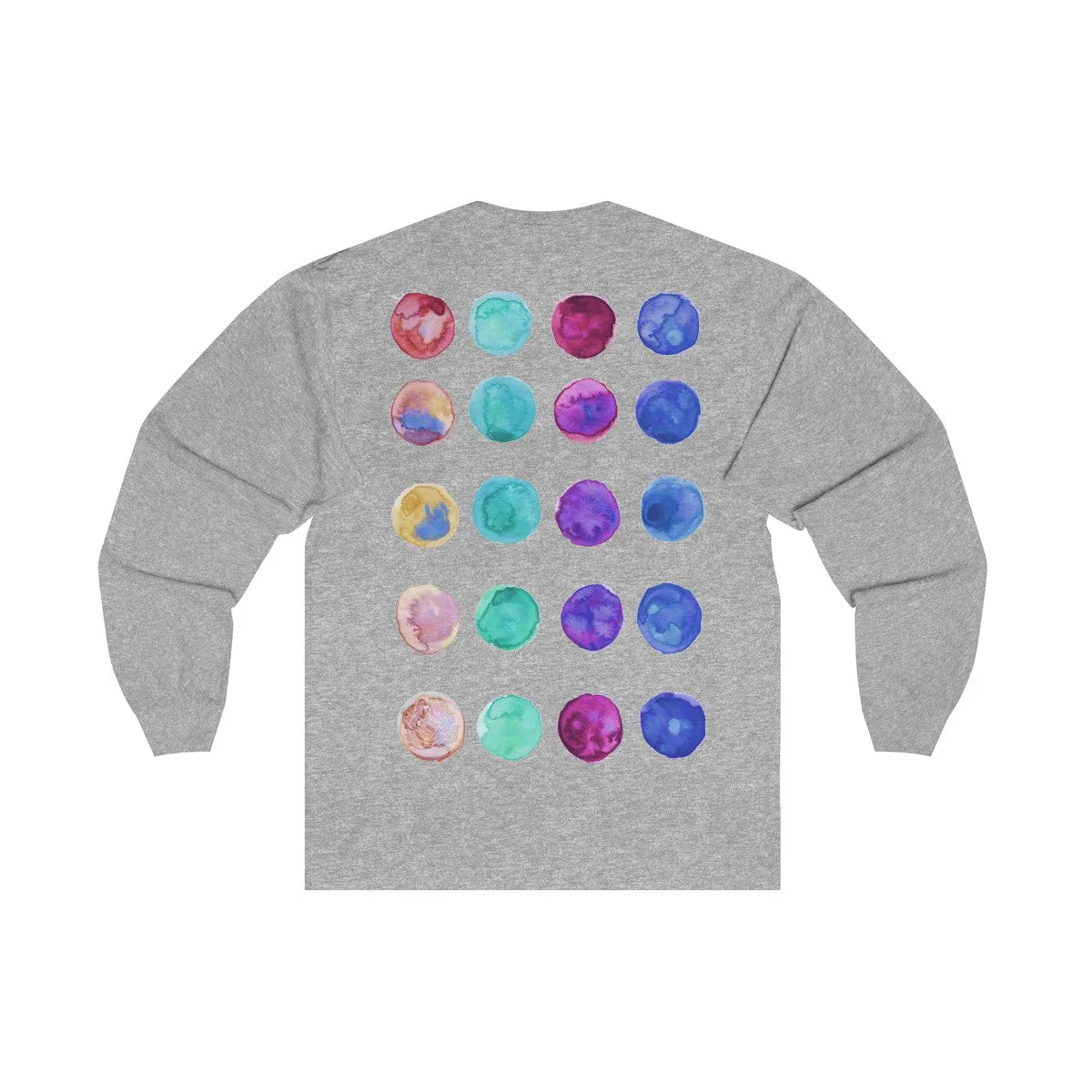 Polka Dots Unisex Designer Premium Long Sleeve Tee - Designed   Made in USA