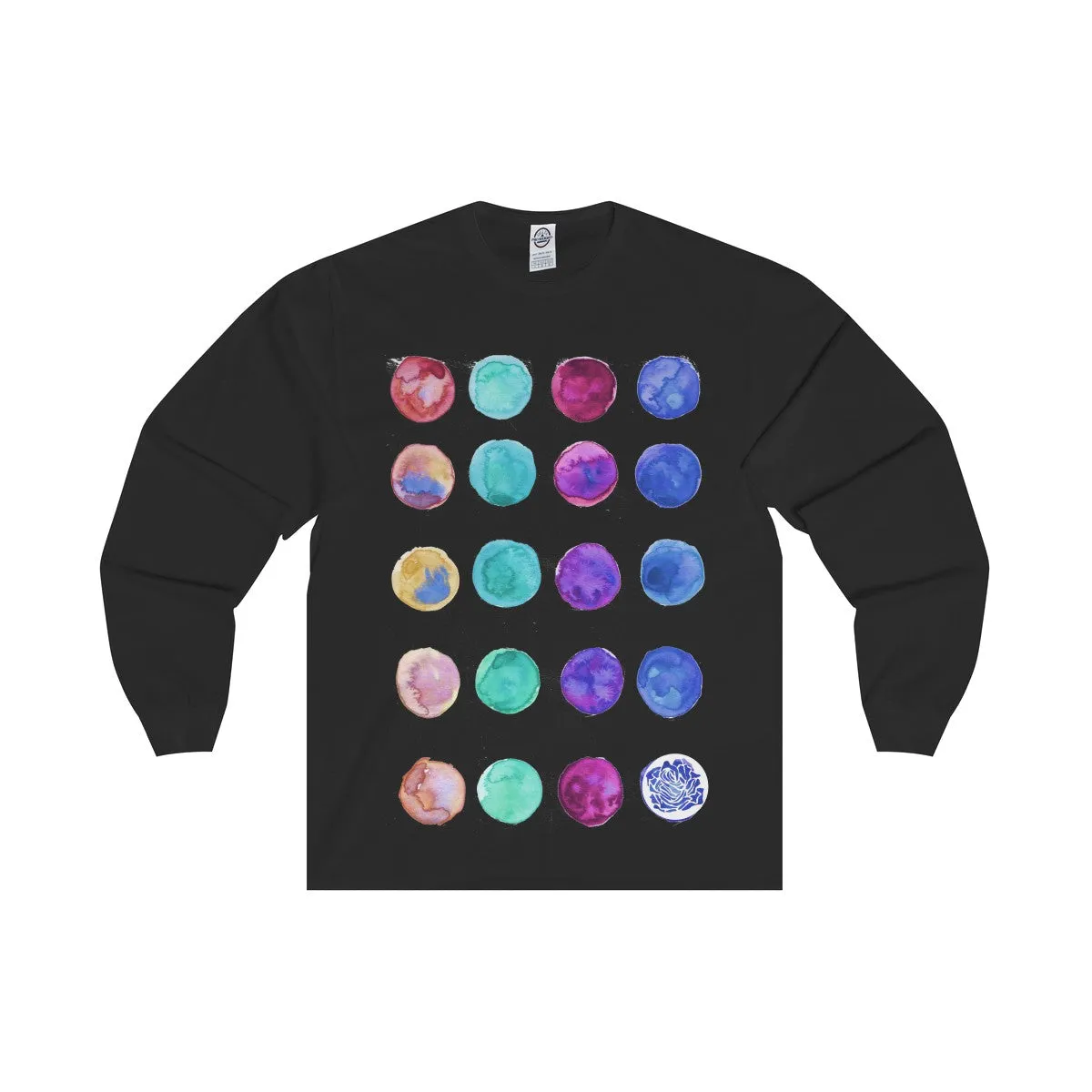 Polka Dots Unisex Designer Premium Long Sleeve Tee - Designed   Made in USA