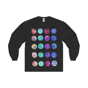 Polka Dots Unisex Designer Premium Long Sleeve Tee - Designed   Made in USA