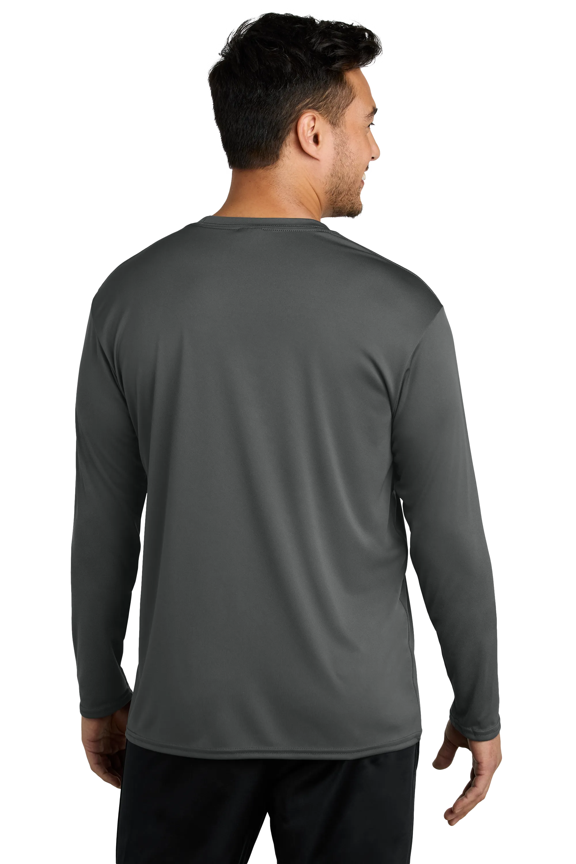 Port & Company® Long Sleeve Performance Tee - Charcoal