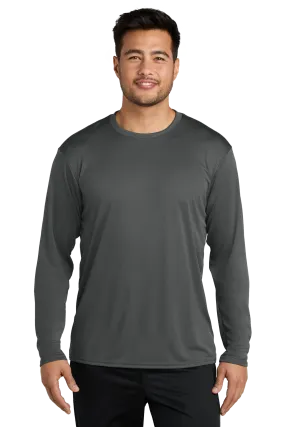 Port & Company® Long Sleeve Performance Tee - Charcoal