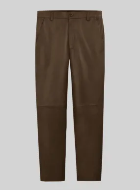 Scottish Brown Leather Trousers