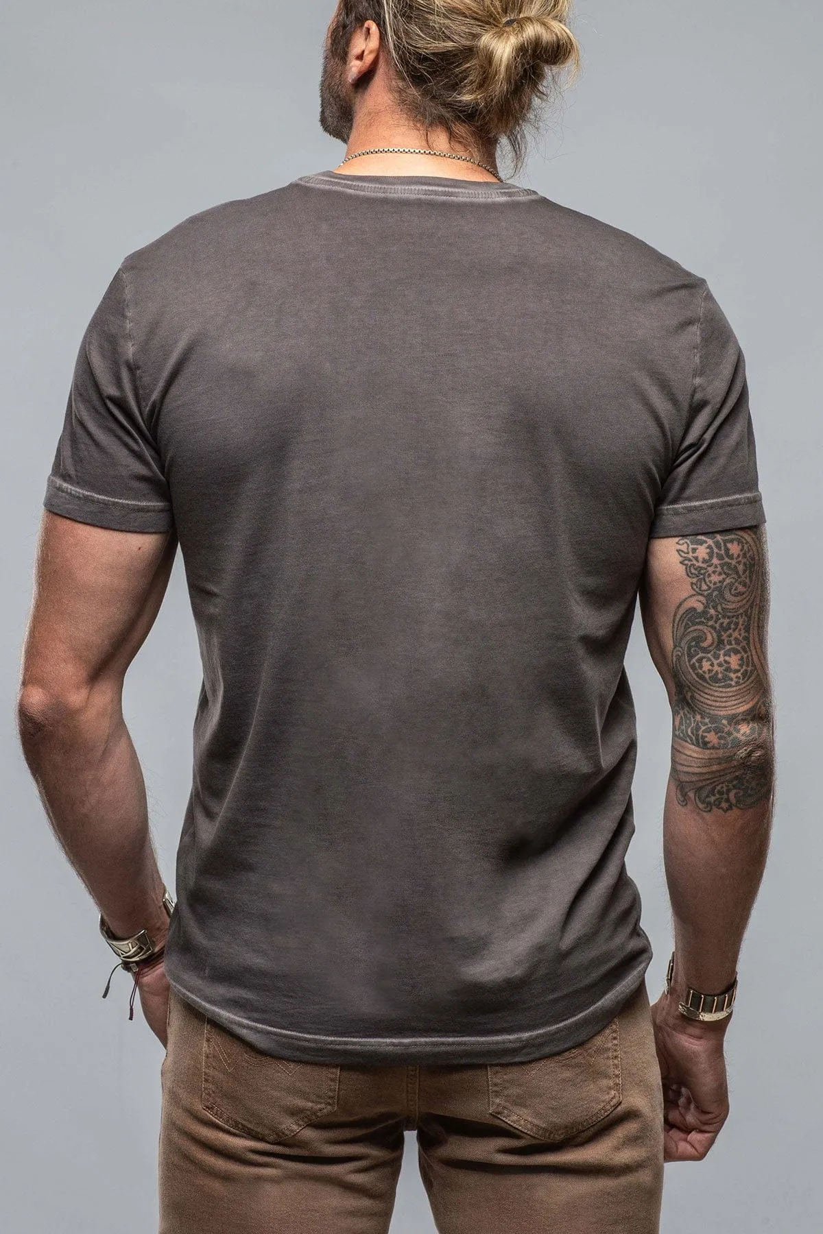 Siena Cotton V Neck In Basalt