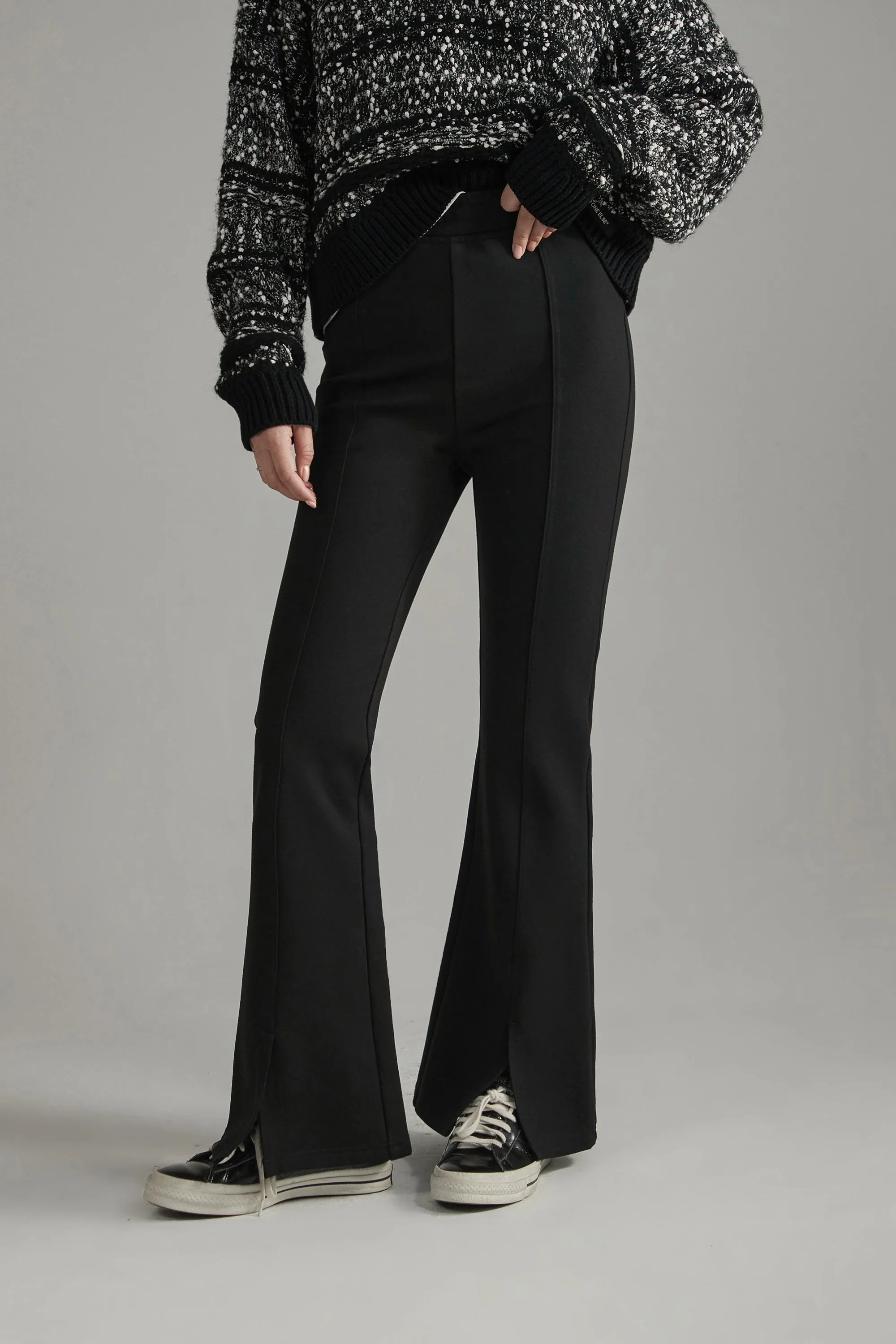 Slit Lined Bootcut Pants