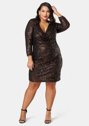 Smokin Hot Sequin Wrap Dress