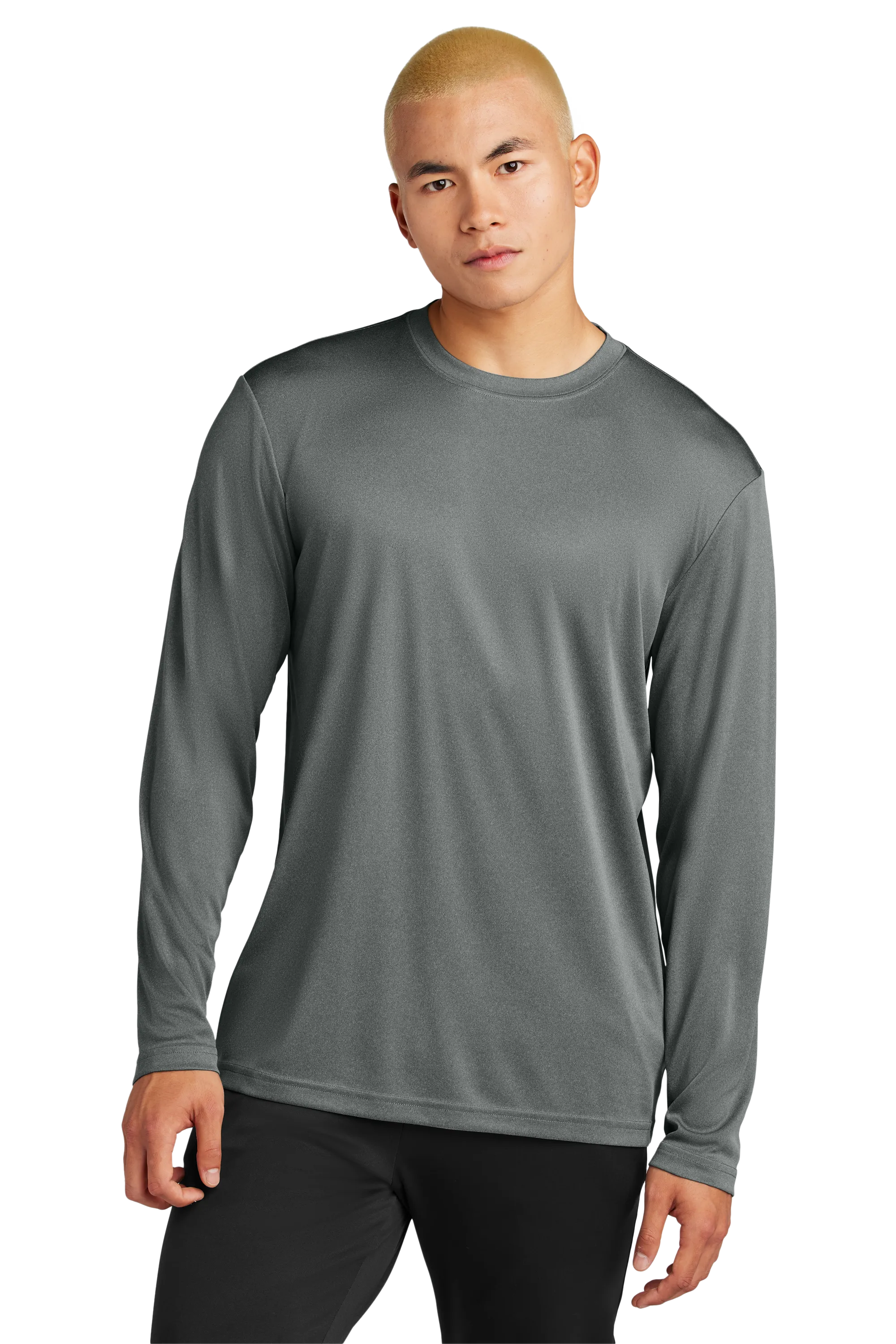 Sport-Tek® Long Sleeve PosiCharge® Competitor™ Tee - Iron Grey Heather