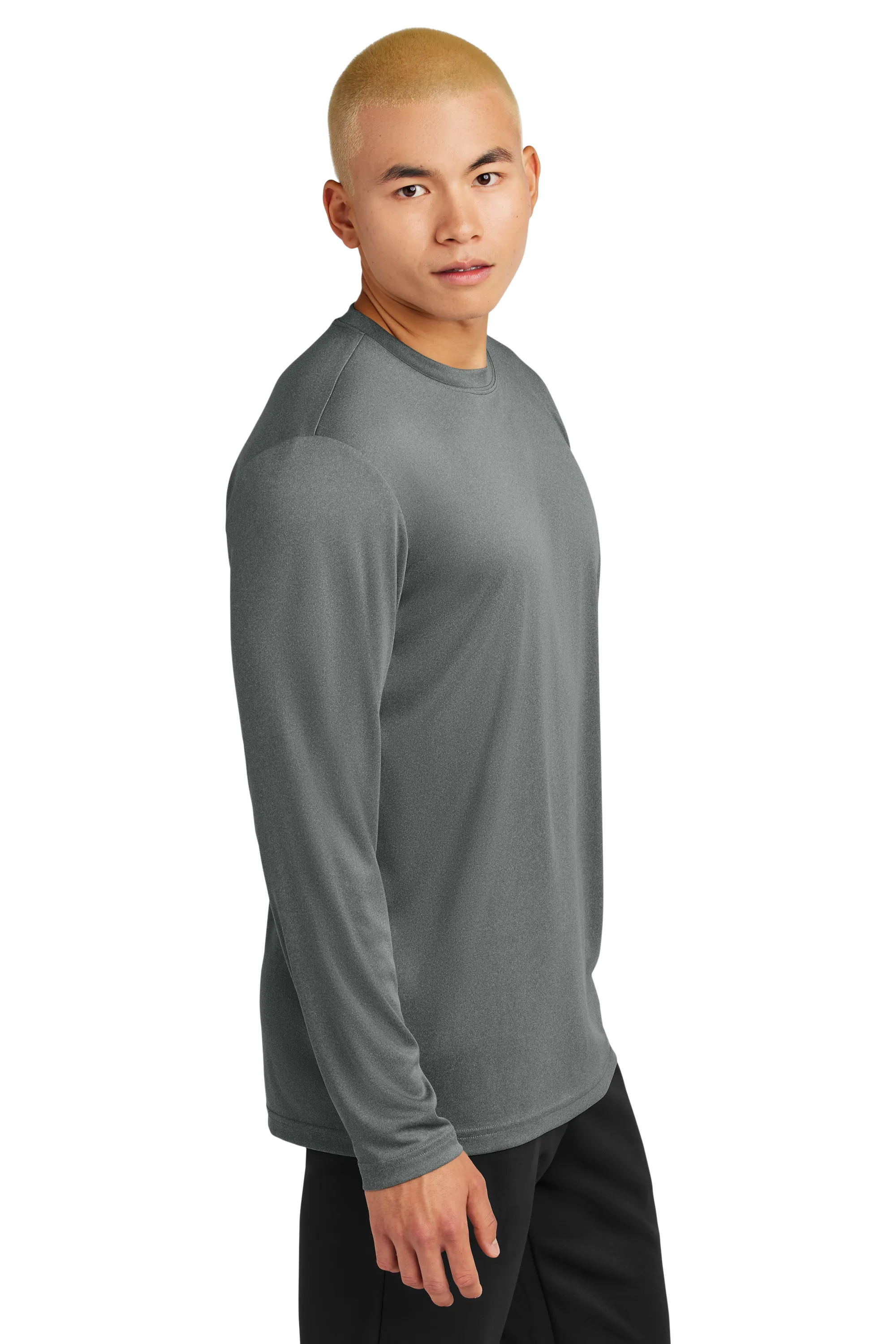 Sport-Tek® Long Sleeve PosiCharge® Competitor™ Tee - Iron Grey Heather